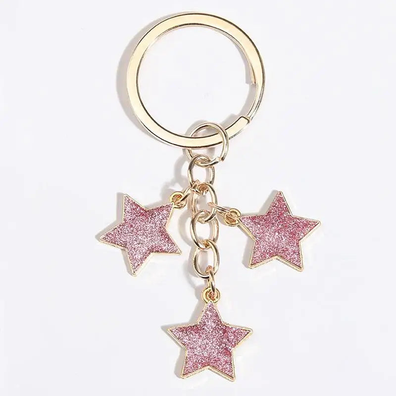 Star Enamel Keychain Lovely Handmade Multicolor DIY Decor Lightweight Souvenir Gift for Women Men Anniversary
