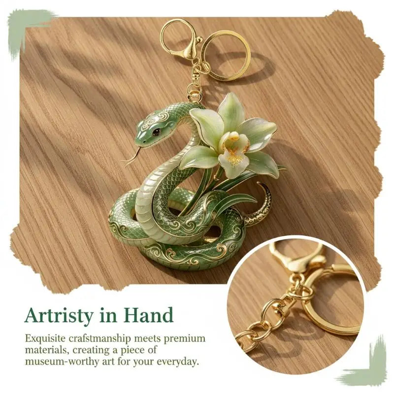 Enamel Luxury Keychain High-end Metal Pendant Bag Charm Blessing Charm