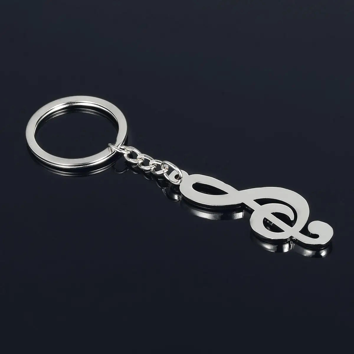 Treble Clef Metal Keychain