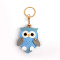 Cartoon Owl Charm Cartoon Owl Keychain Faux Leather High Quality Card Holder Keychain Waterproof Anti-scratch