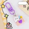 Cartoon Animal Resin Keychain with Swivel Clasp