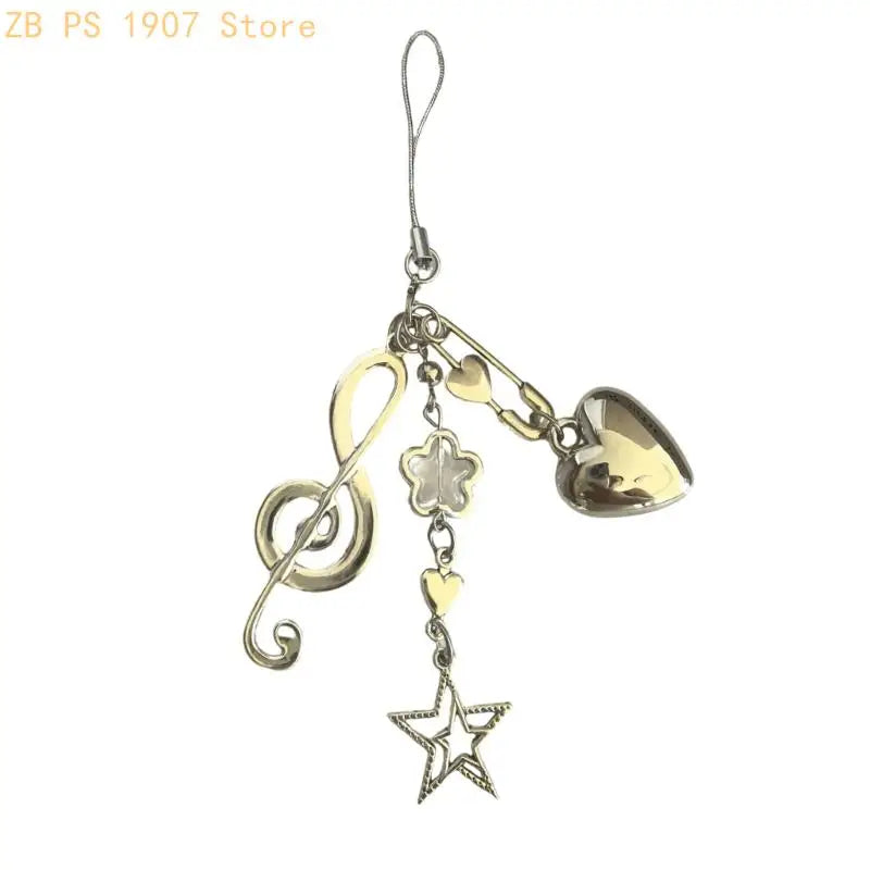 Trendy Musical Symbol Keychain Pendant For Mobile Keys Or Wallet Accessories 55KA