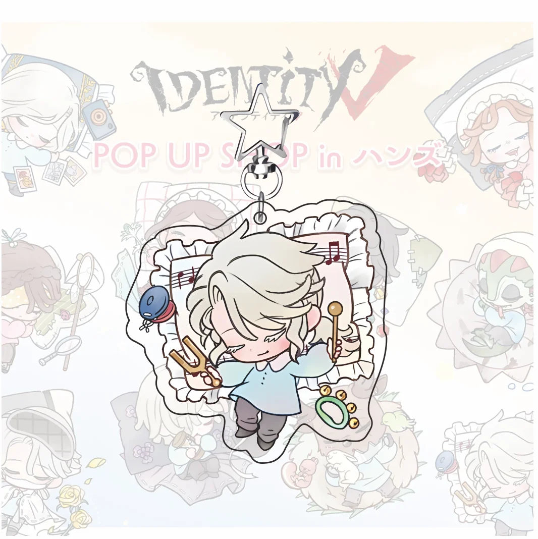 Identity V Keychain, Double Sided Printed Acrylic Proportional Character Pendant, Game Character Keyring Backpack Charm Fan Gift