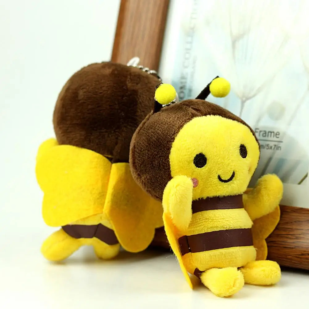 Honeybee Plush Bag Charm with Alloy Chain