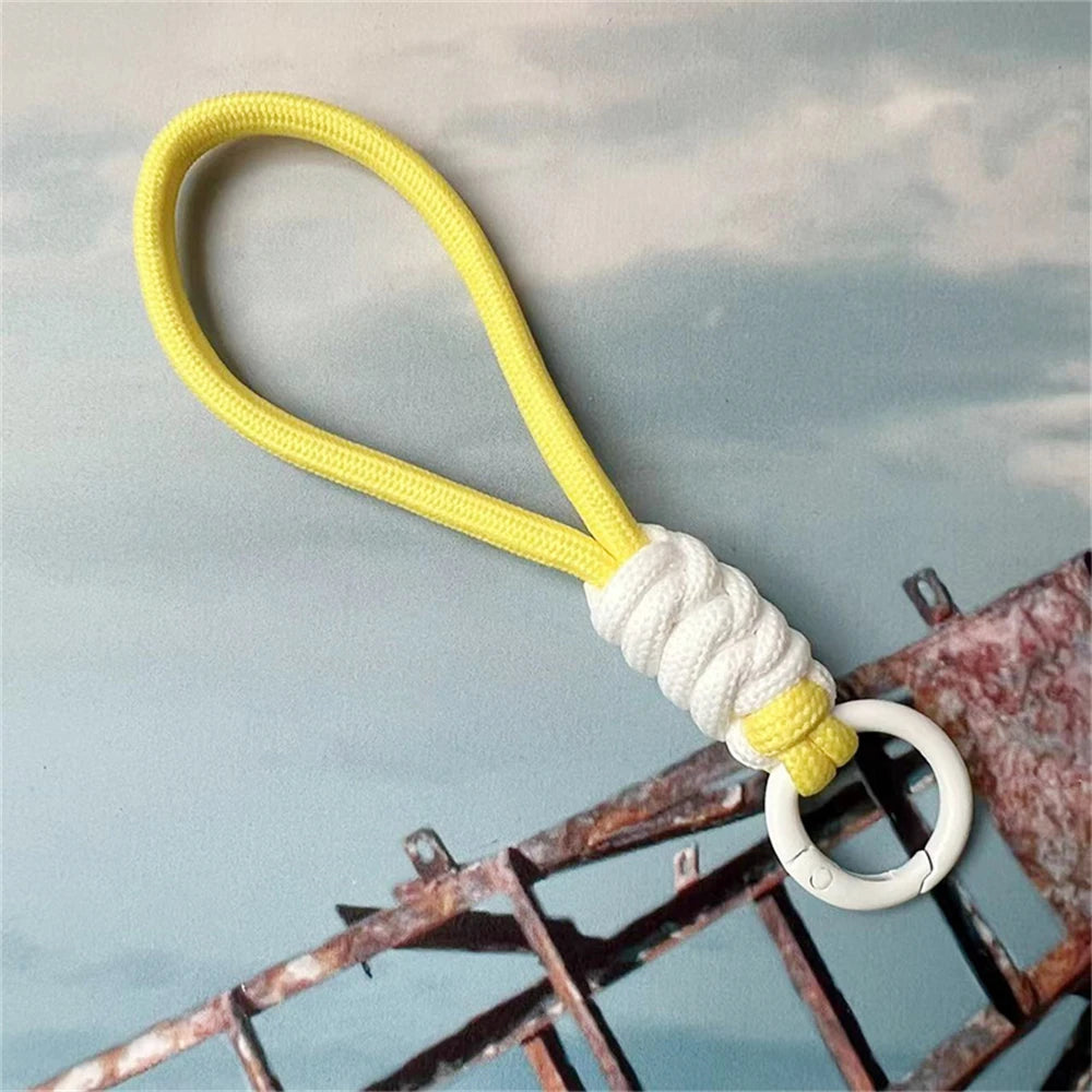 Creative Hand Woven Keychain For Mobile Phone Lanyard Anti Lost Knot Rope Strap Key Ring Men Women Car Key Holder Key Accessory