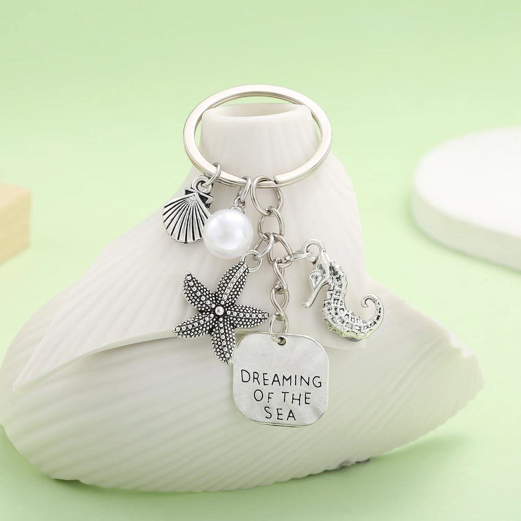 Marine Life Charm Keychain in Zinc Alloy