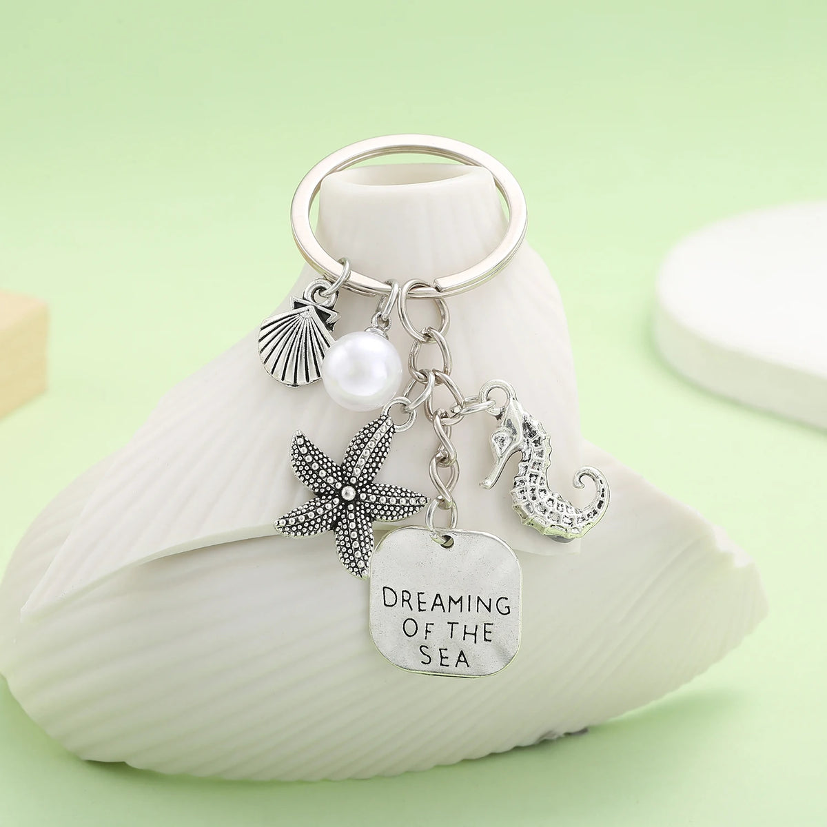 Marine Life Charm Keychain in Zinc Alloy