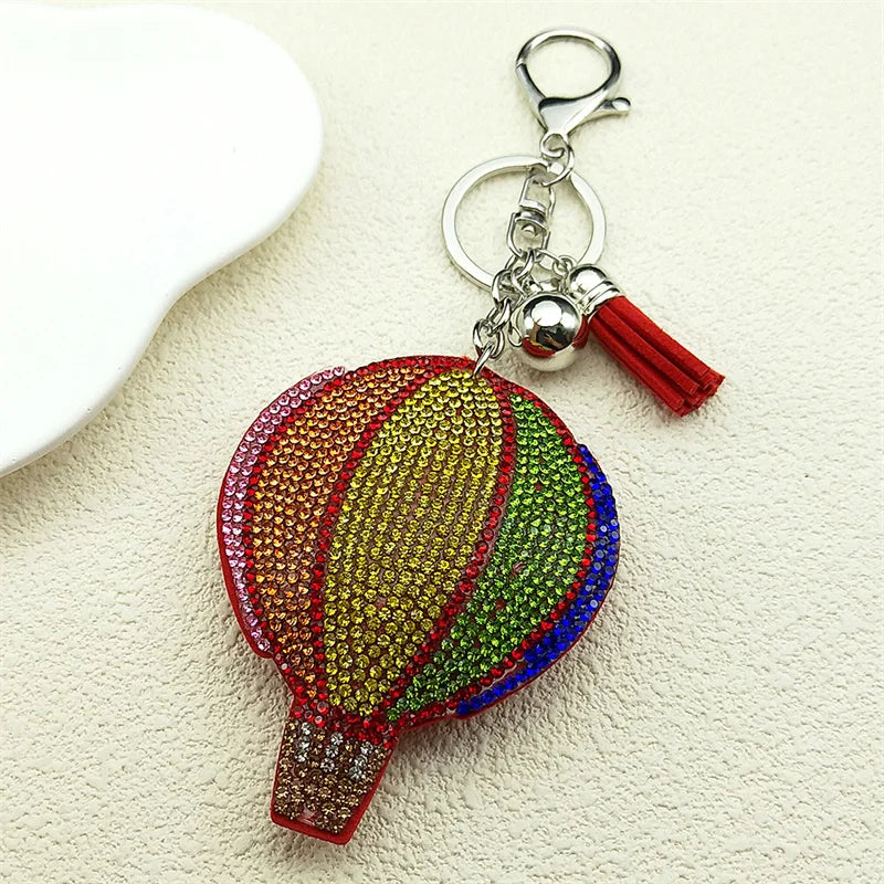 Crystal Ladybug Bag Charm Keychain