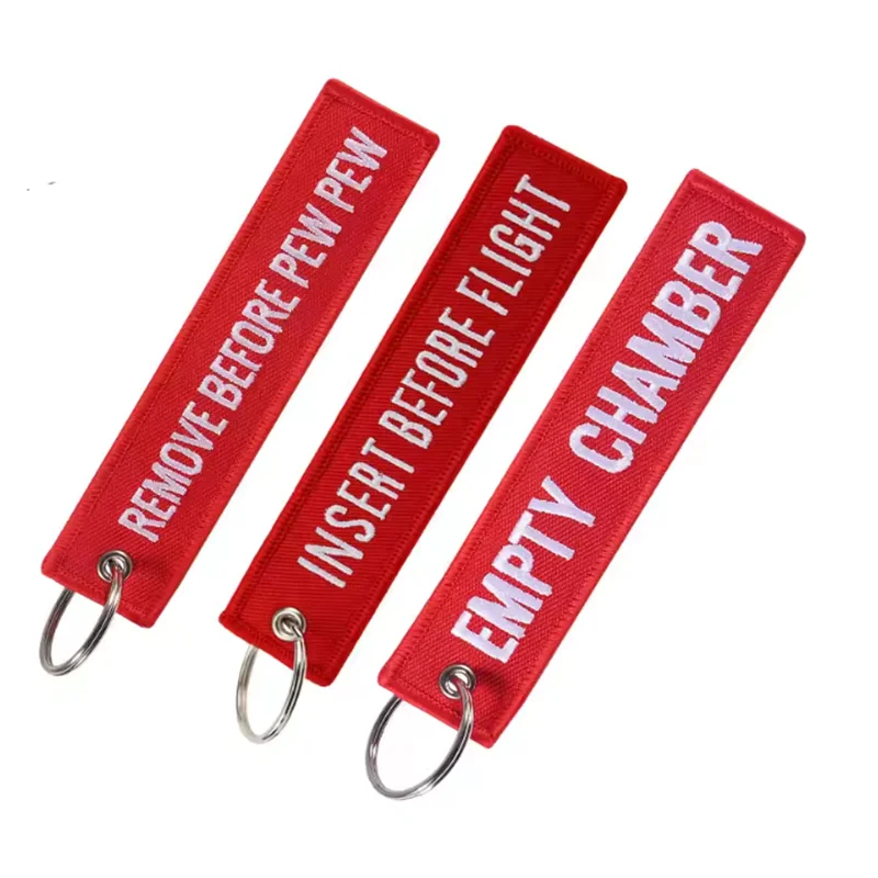 Embroidered Aviation Pilot Fabric Key Tag