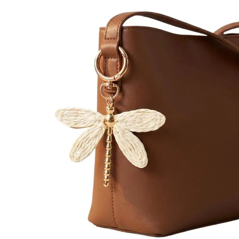 Woven Dragonfly Bag Charm and Keychain