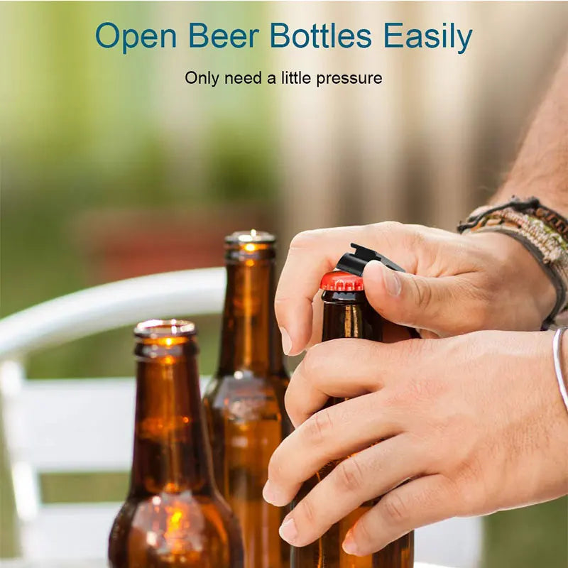 Aluminum Bottle Opener Keychain with Can Tab Hook