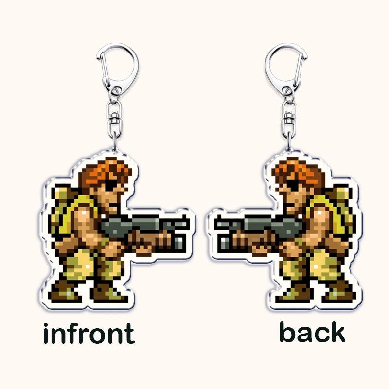 Metal Slug Acrylic Keychain with Lobster Clasp