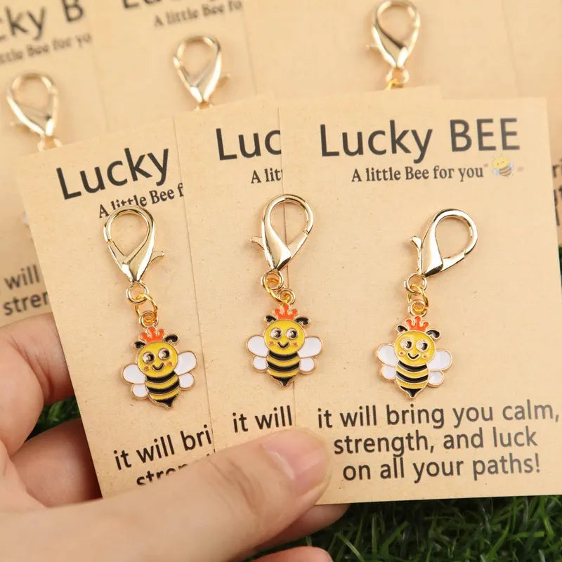 Bee Keychain with Lobster Clasp
