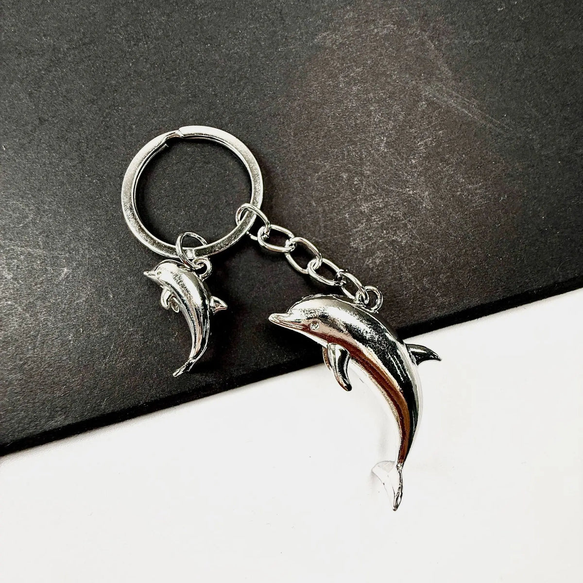 3D Dolphin Keychain in Zinc Alloy