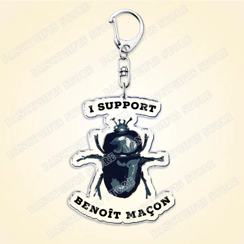 Beetle Acrylic Keychain with Lobster Clasp