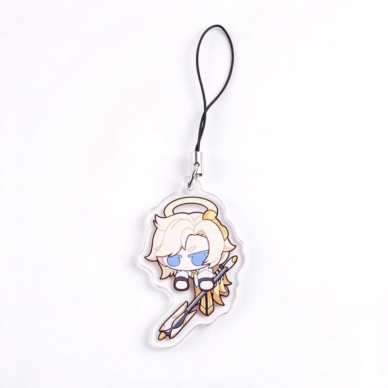 Chibi Character Acrylic Charm with Cord Loop