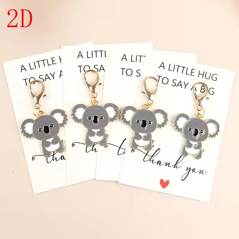 Koala Alloy Keychain 8-Pack with Thank You Card