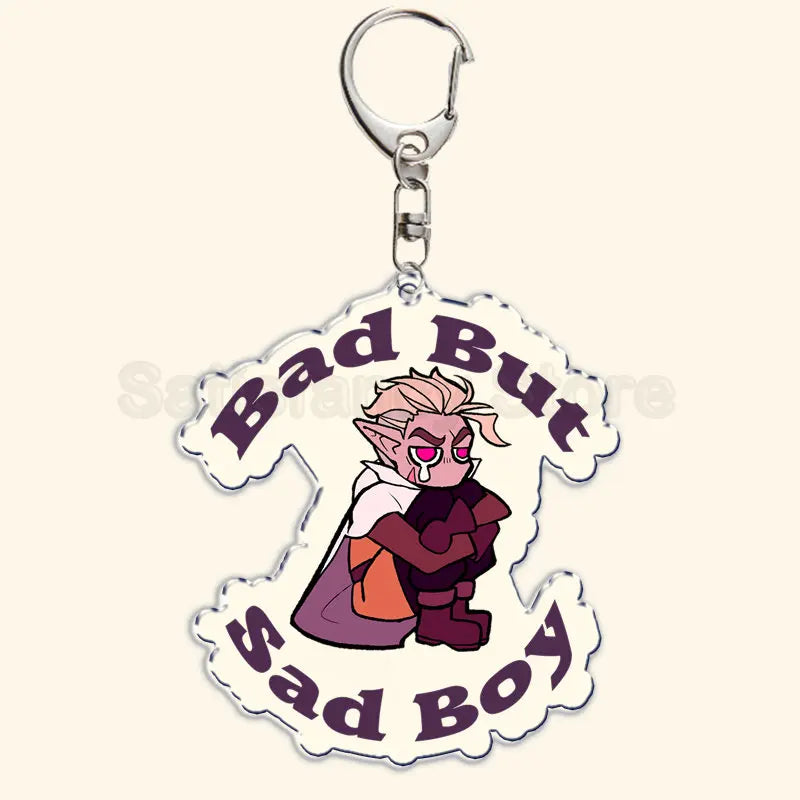 Printed Acrylic Character Keychain with Metal Clasp