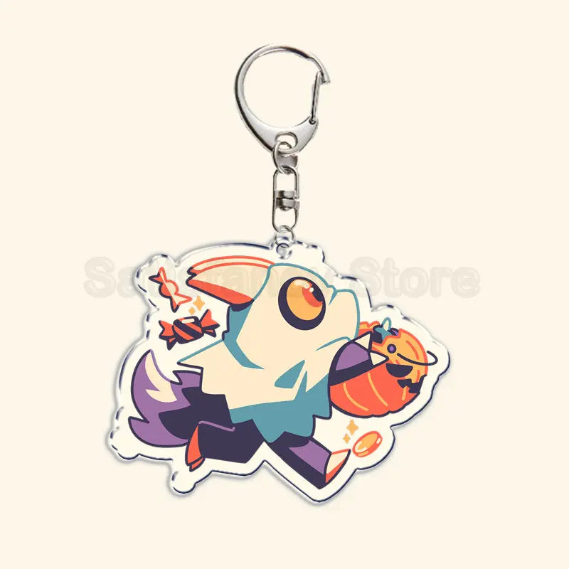 Printed Acrylic Character Keychain with Metal Clasp