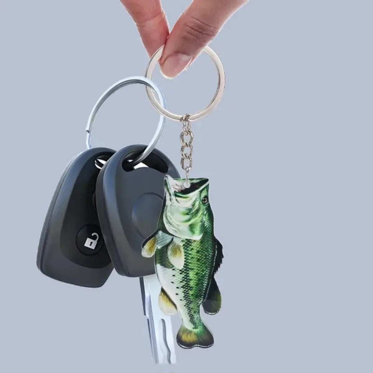 Resin Fish Pendant Keychain with Zinc Alloy Clasp