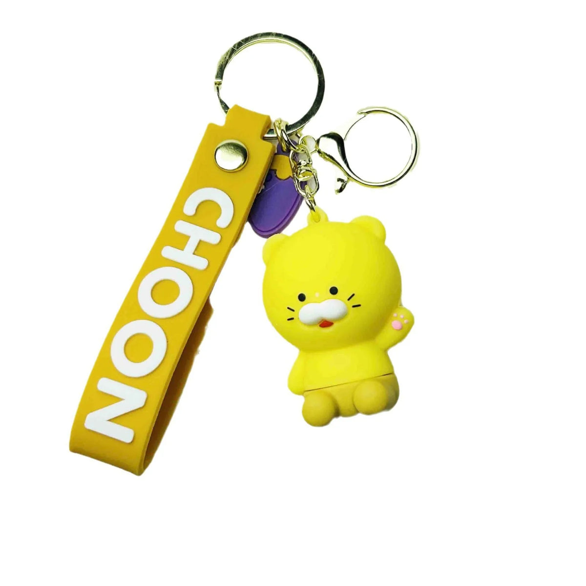 Silicone Character Keychain with Wristlet Strap
