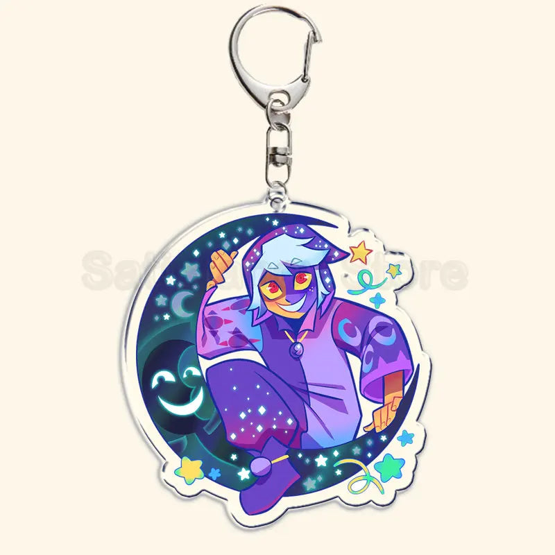 Printed Acrylic Character Keychain with Metal Clasp