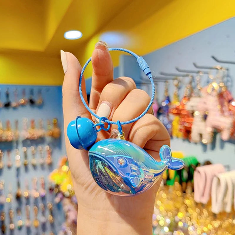 Cute Whale Dolphin Keychain Marine Animal Doll Kawaii Keyring Car Key Chain Accessories For Men Women Couple Bag Jewelry