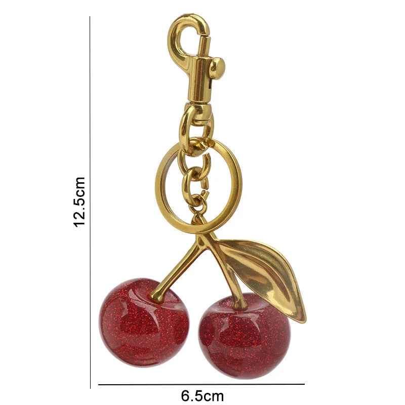 Resin Fruit Bag Charm and Keychain
