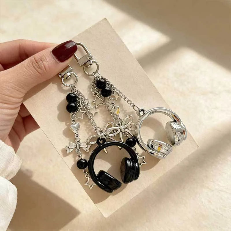 Butterfly Knot Earphone Charm Keychain