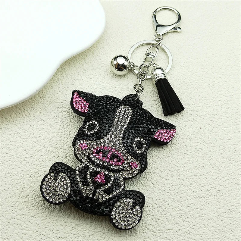 Crystal Ladybug Bag Charm Keychain