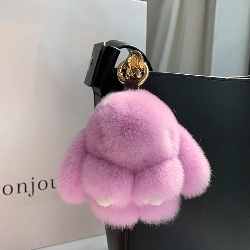 Rex Rabbit Fur Bunny Bag Charm