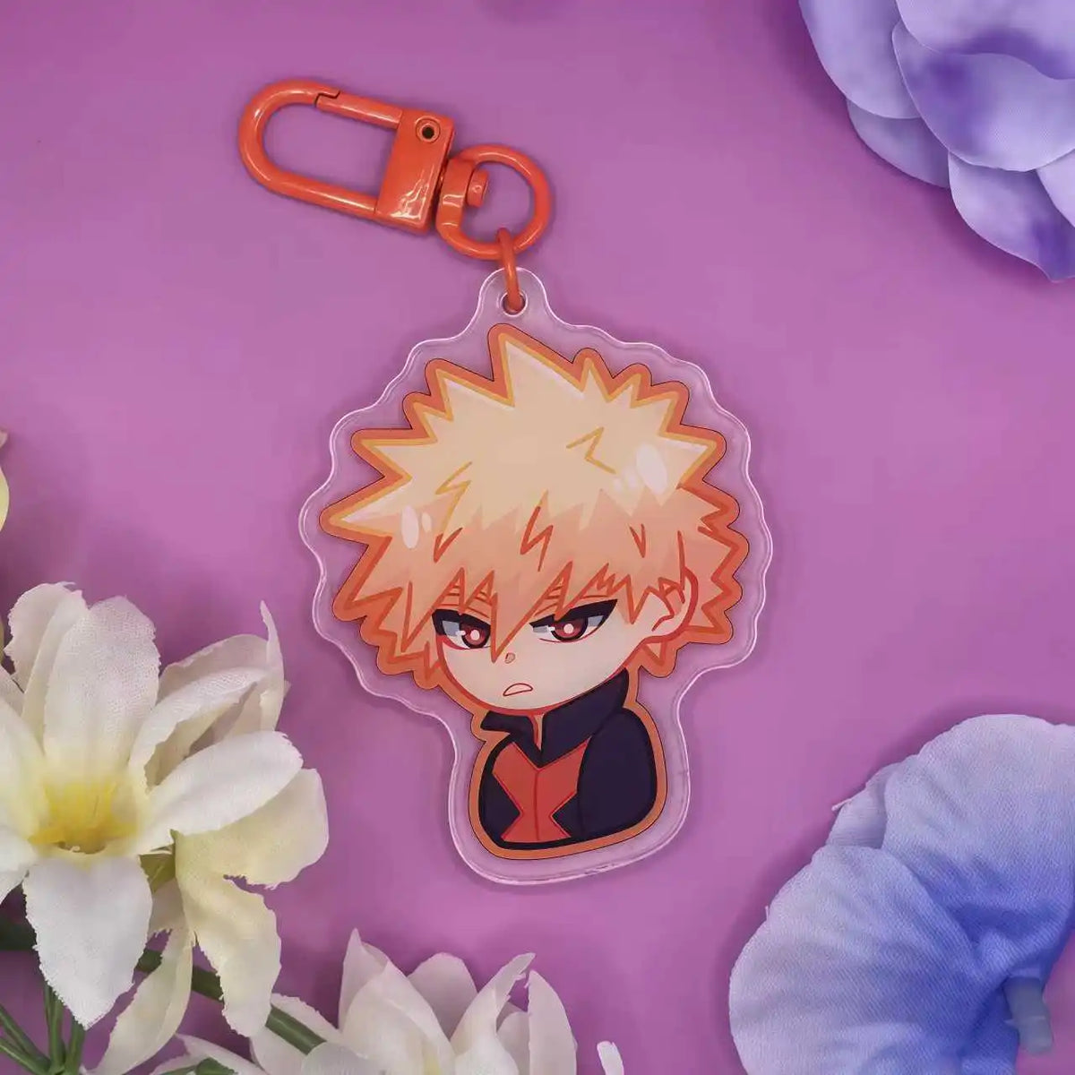 My Academia Acrylic Keychain - Cute Chibi Izuku Midoriya, Katsuki Bakugo, Shoto Todoroki, Aizawa, Denki Kaminari Charms