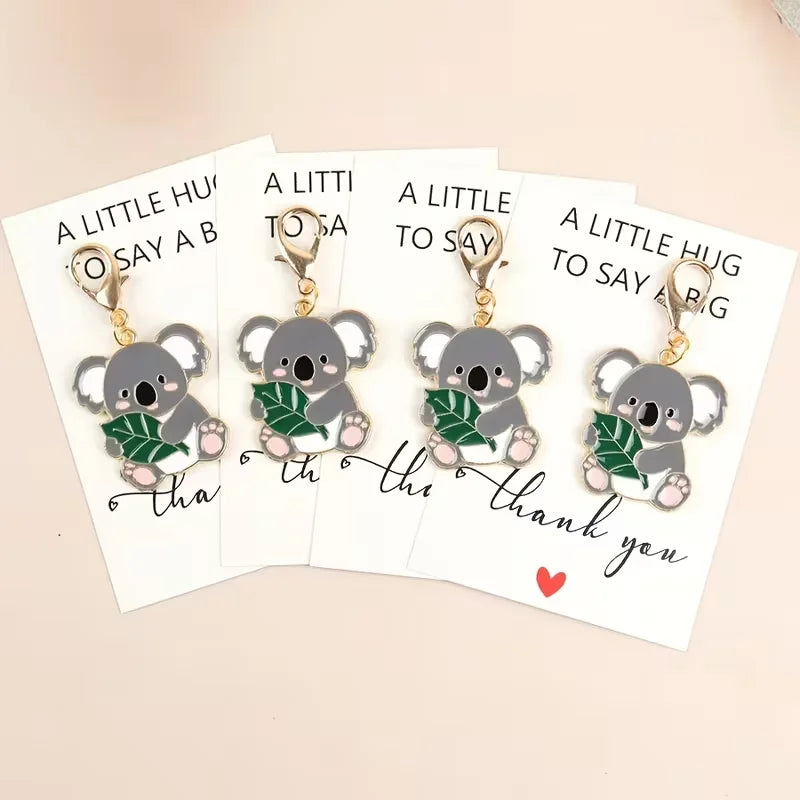 Koala Alloy Keychain 8-Pack with Thank You Card