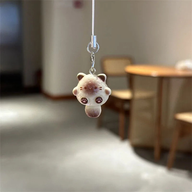 Cartoon Cat Resin Keychain and Bag Charm