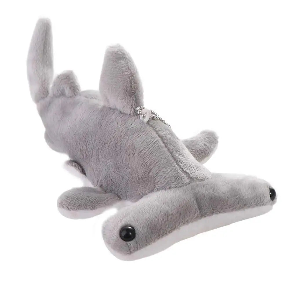 Plush Hammerhead Shark Keychain with Ball Chain