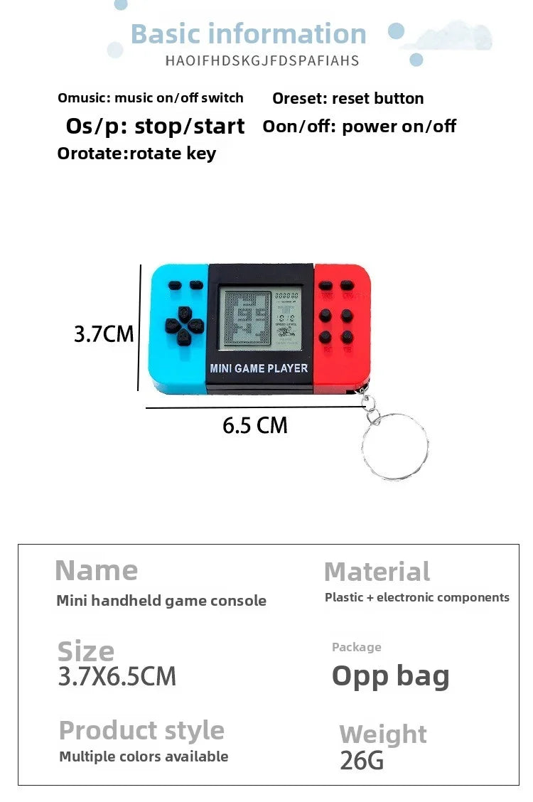 LENNIK Mini Retro Game Console Keychain