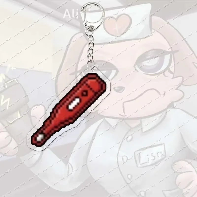 Animal-Themed Acrylic Keychain with Metal Hardware