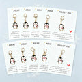 Penguin Keychain and Pocket Card Set