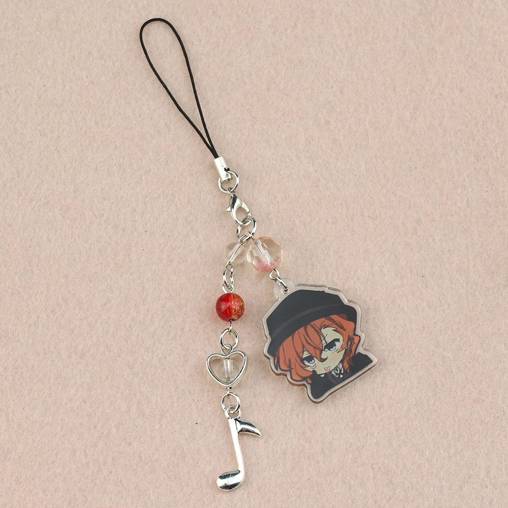 BSD Dazai Osamu and Chuuay Keychain Bungou Stray Dogs Soukoku Inspiration Keychain