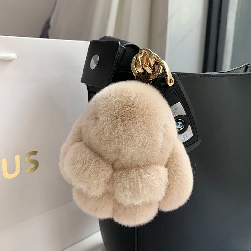 Rex Rabbit Fur Bunny Bag Charm