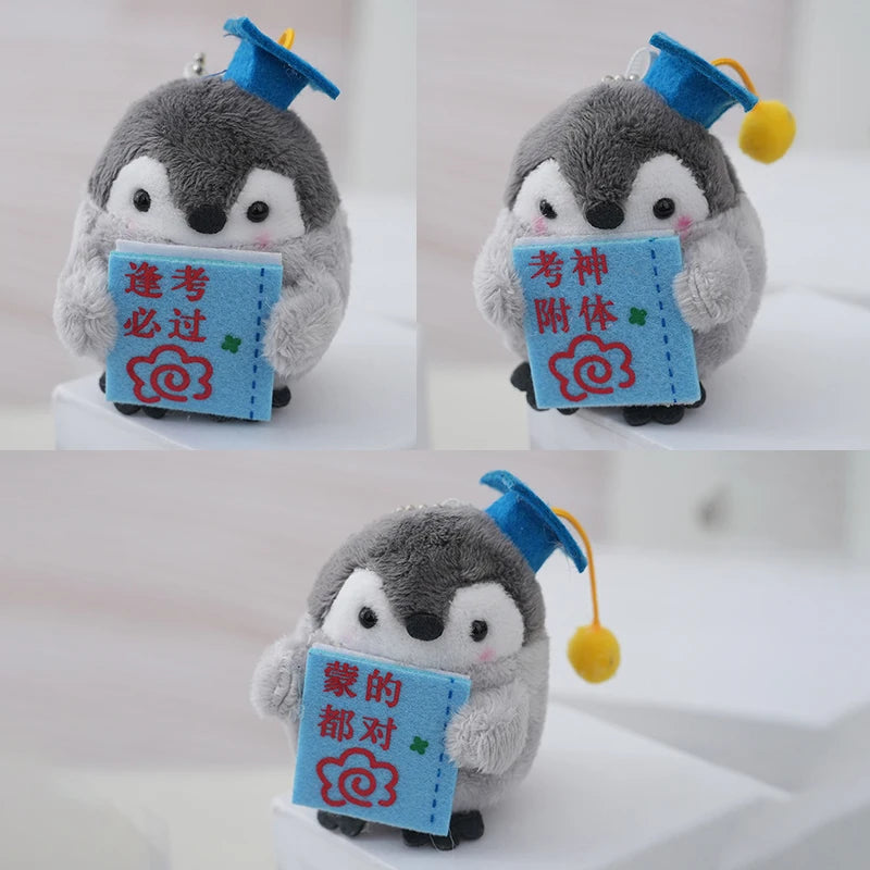 Plush Penguin Keychain Charm with Ball Chain