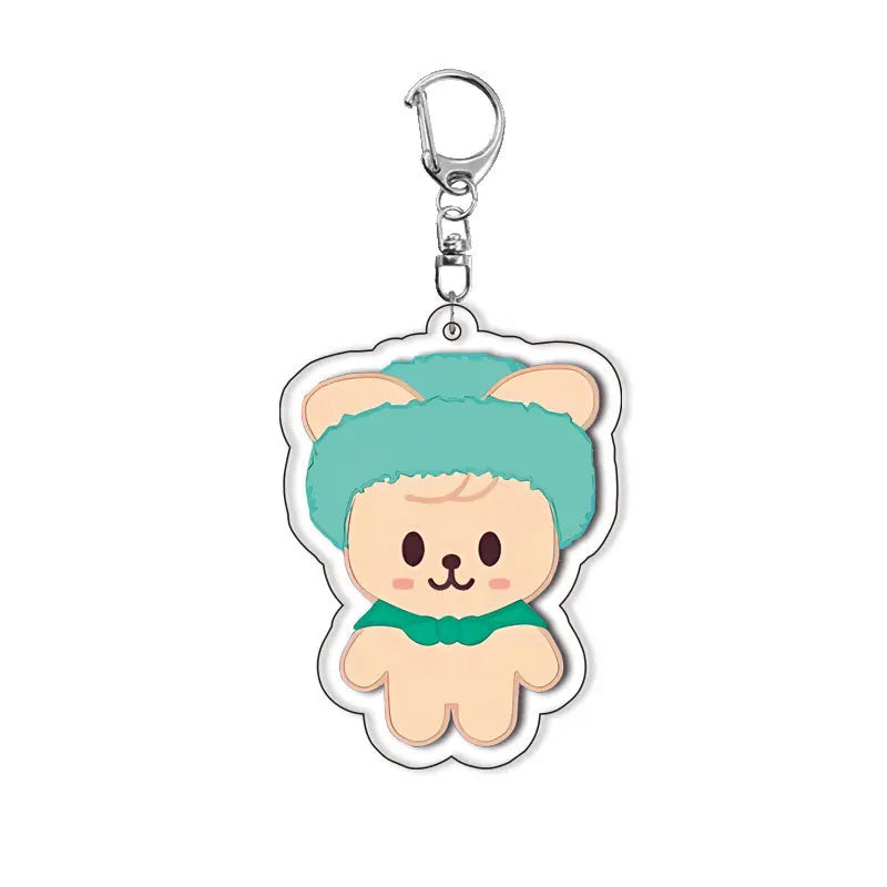 Acrylic Keychain Cute Animals Hanging Pendant Backpack Charm Ornament Decorative Accessories Merchandise Fans Collection Goods