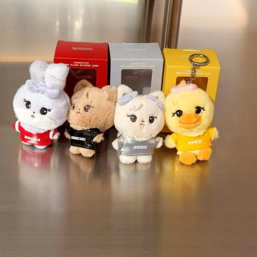 Animal Character Plush and Charm Keychain