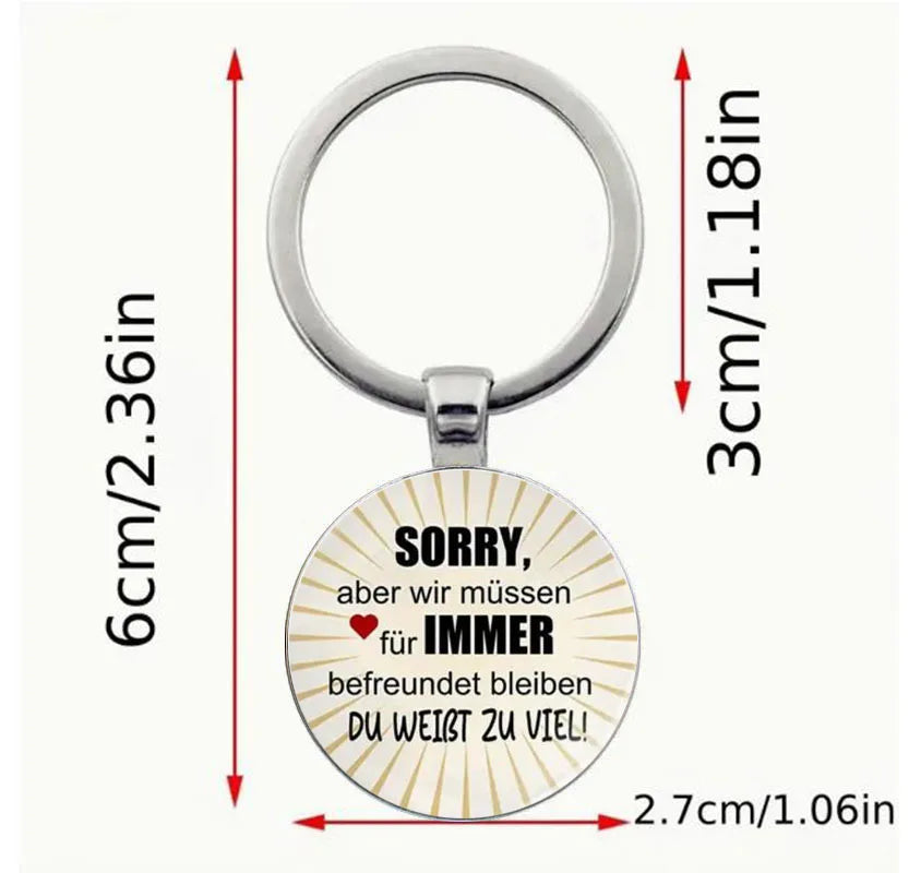 Sorry Aber keychain - the perfect gift for colleagues and friends,