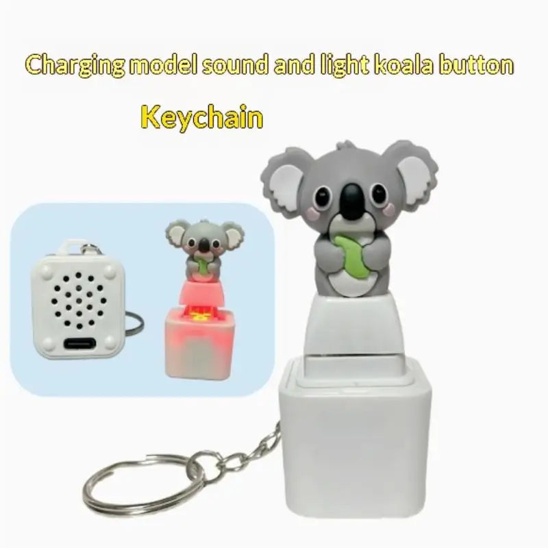 Rechargeable Mechanical Switch Keychain with LED and Sound