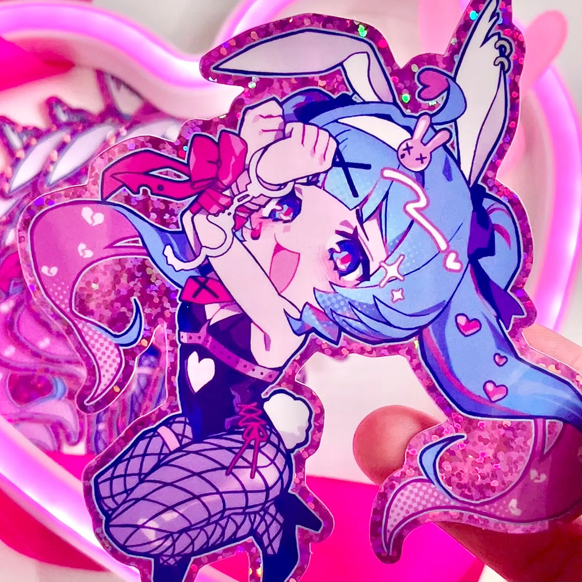 Rabbit Hole Double-Sided Acrylic Keychain