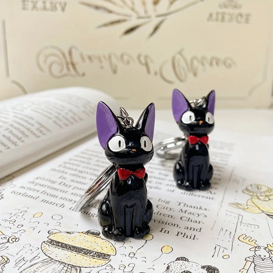 Black Cat Charm Keychain