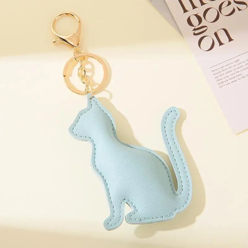 Cat-Shaped Keychain with Zinc Alloy Clasp