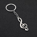 Treble Clef Metal Keychain