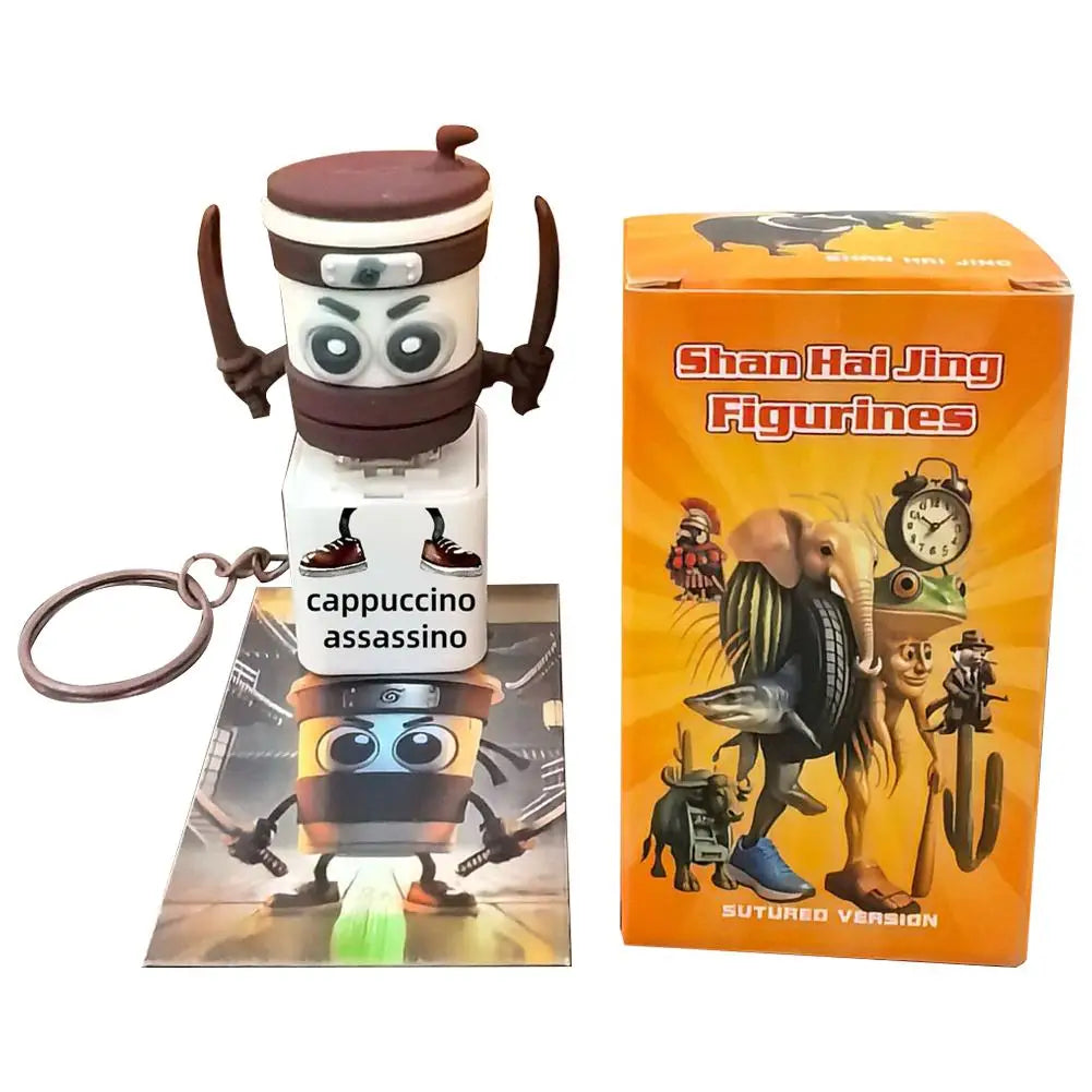 Tung Tung Tung Sahur Keychain Vioce LED Key Press Button Italian Brainrot Tralalero Tralala Shark Bag Pendants Key Accessories